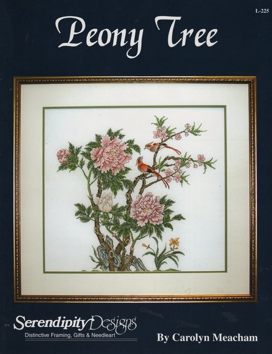 Serendipity Designs Peony Tree L-225 flower asian cross stitch pattern
