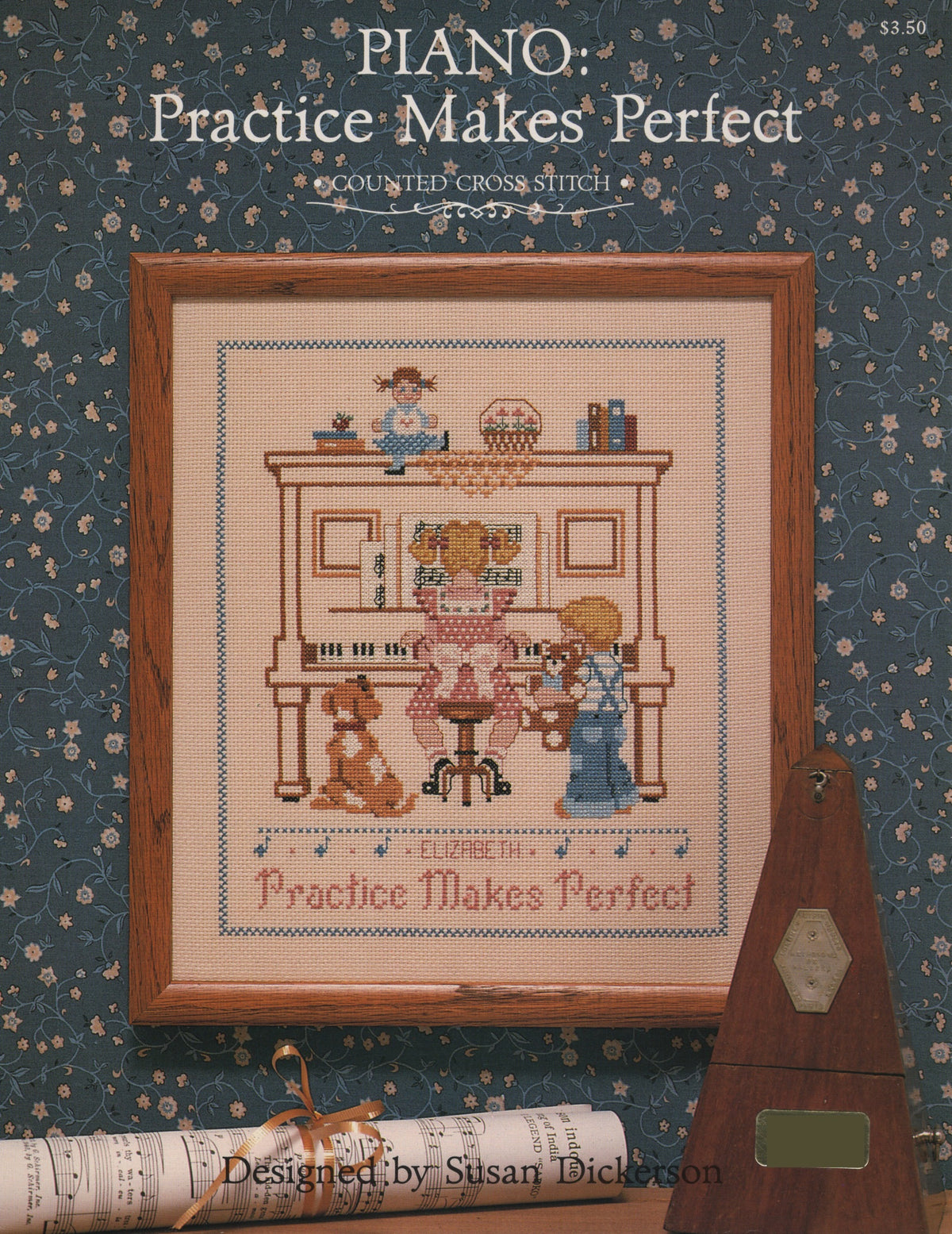 Susan Dickerson Piano: Practice Makes Perfect cross stitch pattern