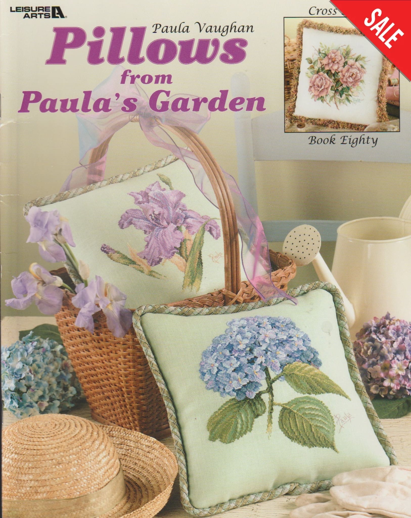 Leisure Arts Pillows From Paula's Garden 3493 cross stitch pattern