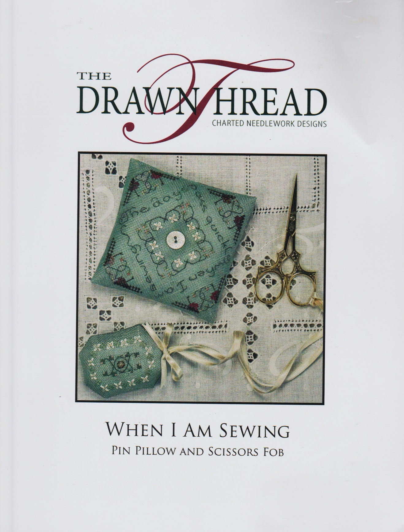 Drawn Thread Pin Pillow and Scissor Fob cross stitch pattern