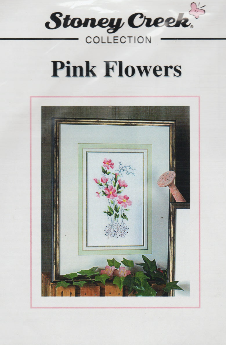 Stoney Creek Pink Flowers cross stitch kit