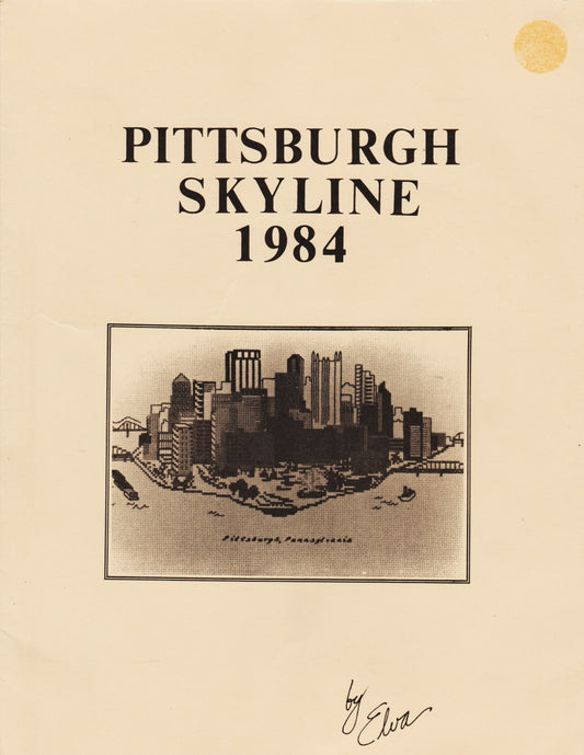 Designs by Elva Pittsburgh Skyline 1984 cross stitch pattern