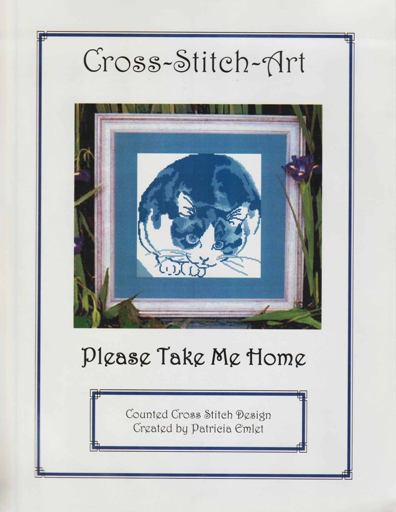 Cross-Stitch-Art Please Take Me Home cat cross stitch pattern