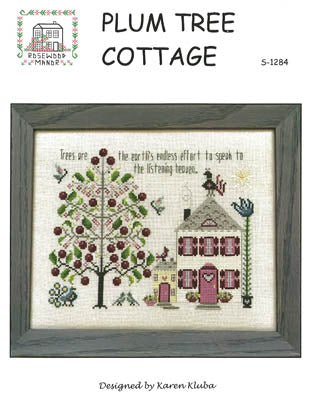 Rosewood Manor Plum Tree Cottage S-1284 cross stitch pattern
