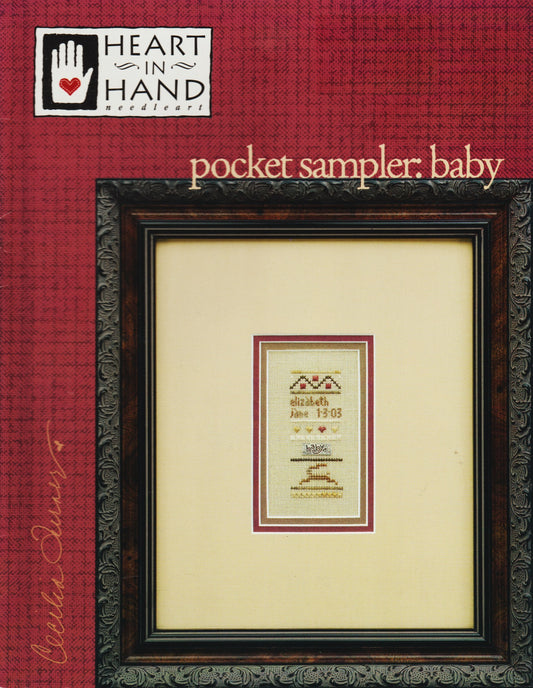Cross My Heart Pocket Sampler: Baby cross stitch pattern