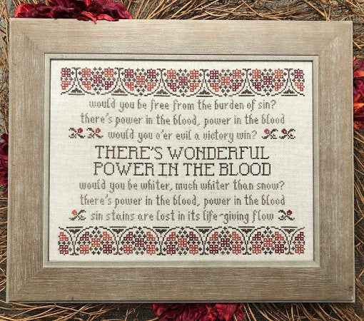 My Big Toe Power In The Blood MBT-261 religious cross stitch pattern