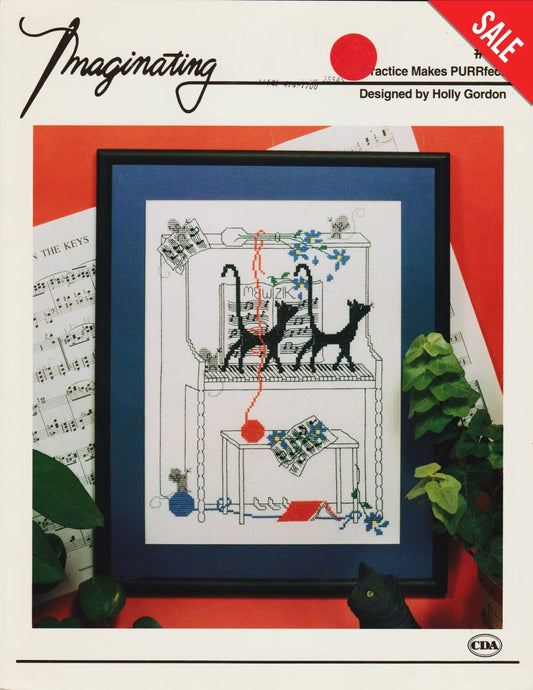 Imaginating Practice Makes PURRfect 94 cross stitch pattern