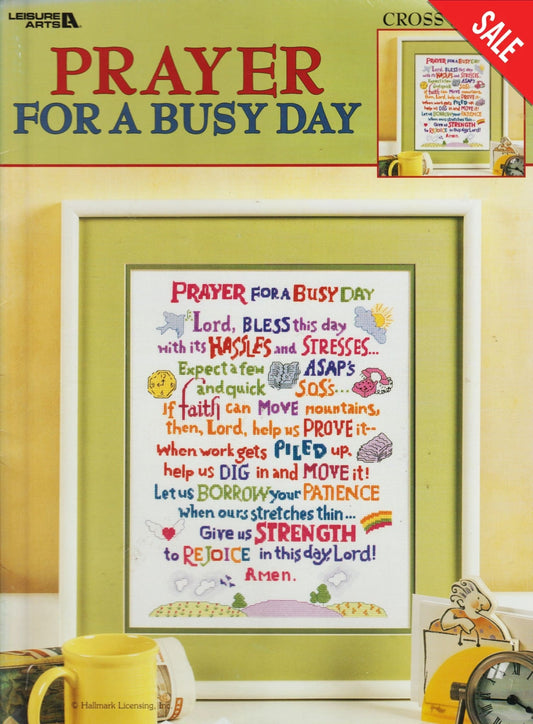 Leisure Arts Prayer For A Busy Day 3185 cross stitch pattern