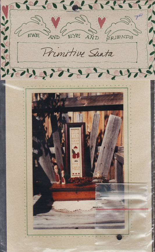 Ewe & Eye Primitive Santa cross stitch pattern