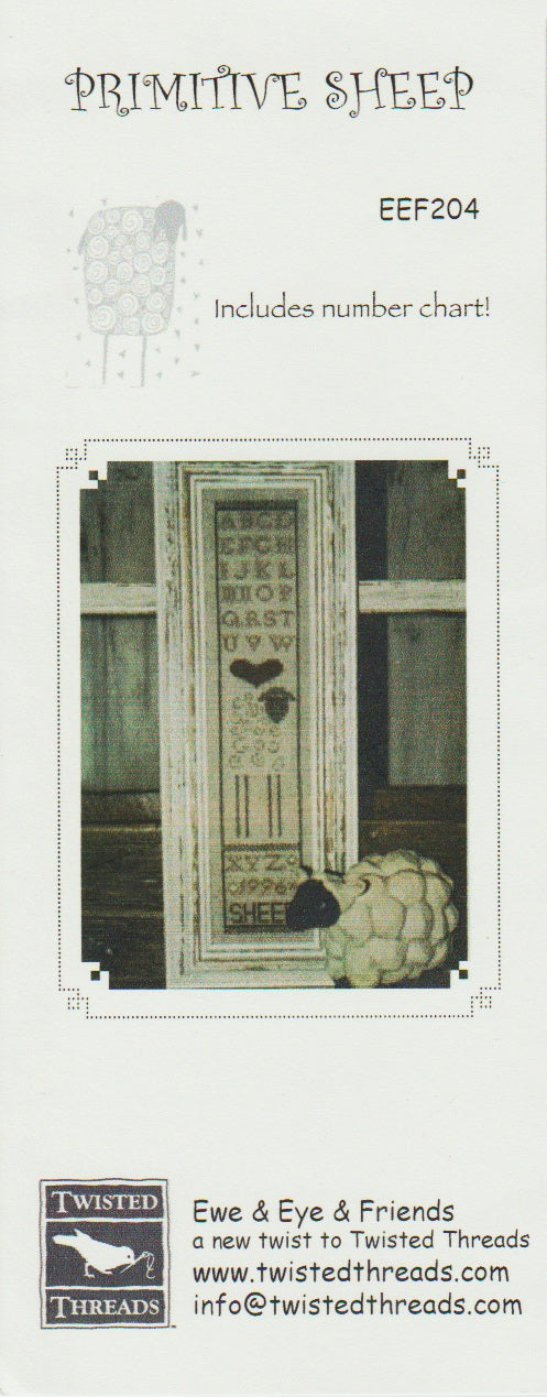 Ewe & Eye Primitive Sheep EEF204 cross stitch pattern