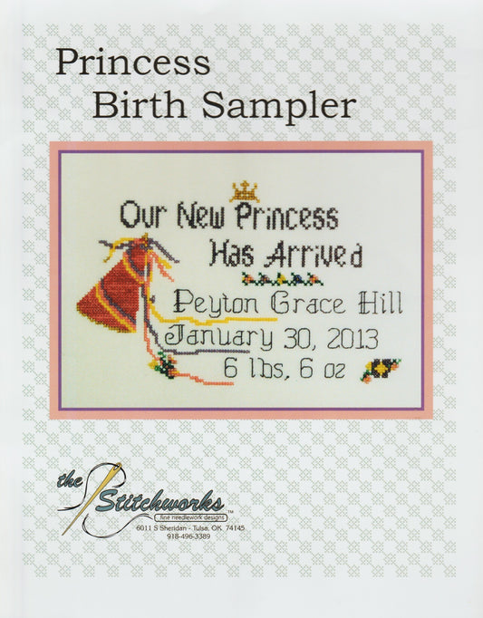 StitchWorks Princess Birth Sampler cross stitch pattern