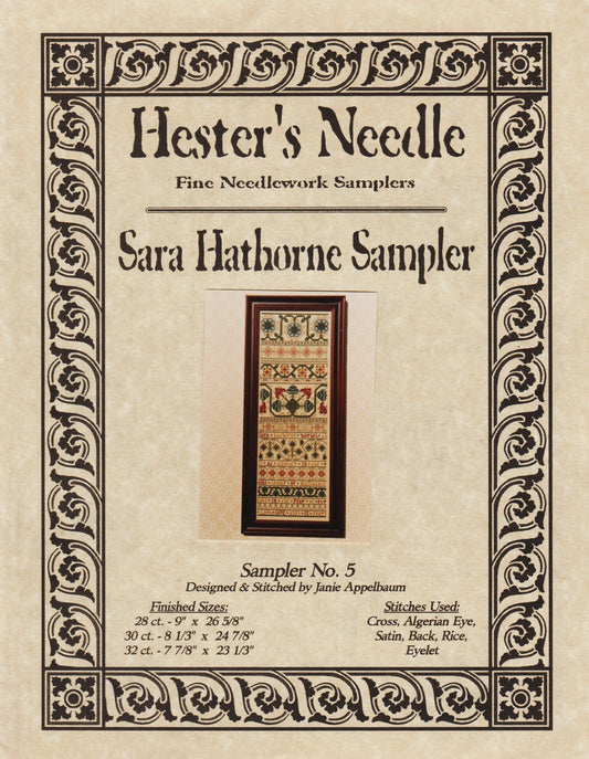 Hester's Needle Sara Hathorne Sampler 5 cross stitch pattern