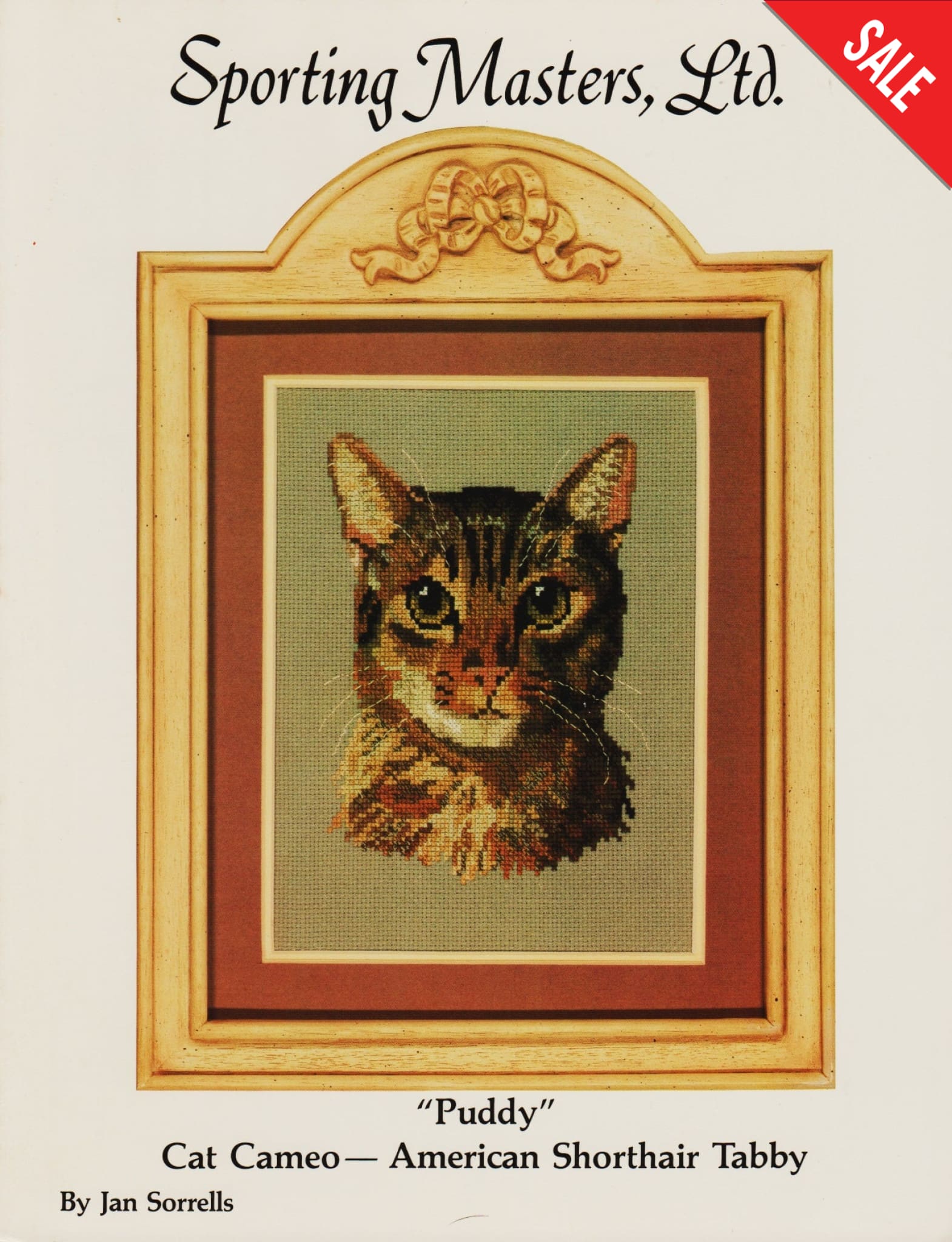 Sporting Masters Puddy cat cross stitch pattern