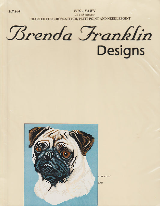 Brenda Franklin Pug Fawn DP104 cross stitch pattern