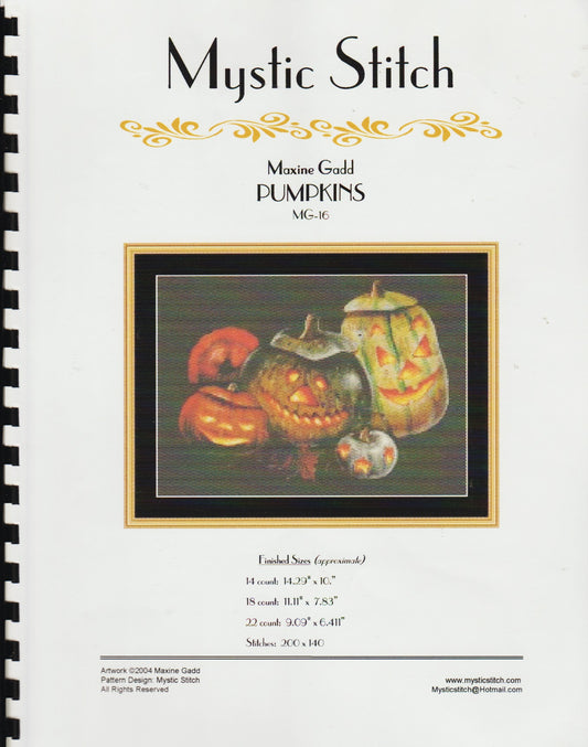 Mystic Stitch Pumpkins Maxine Gadd MG-16 cross stitch pattern