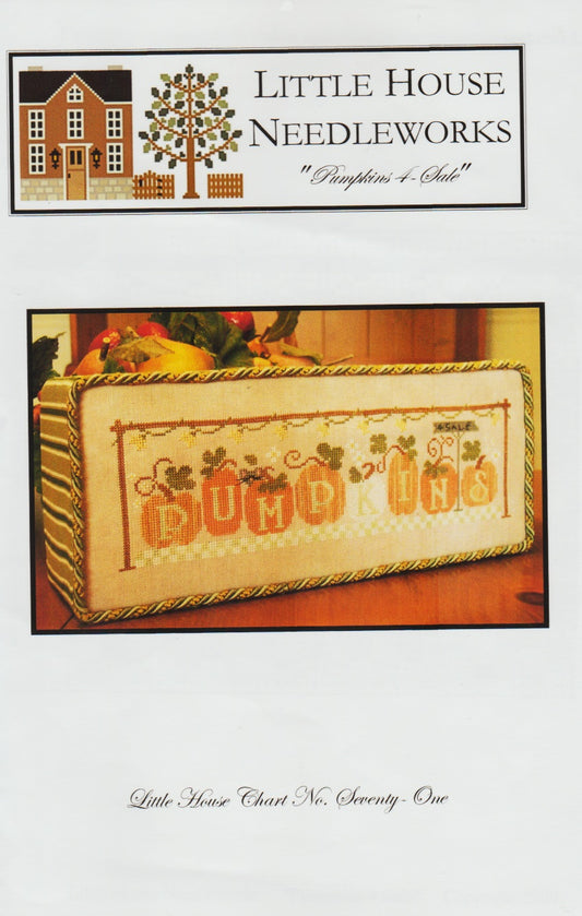 Little House Needleworks Pumpkins 4-Sale LHN71 cross stitch pattern