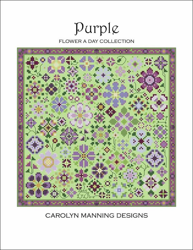 Carolyn Manning Purple  Flower A Day Collection cross stitch pattern