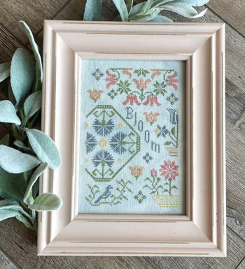 From The Heart Quaker Blooms cross stitch pattern