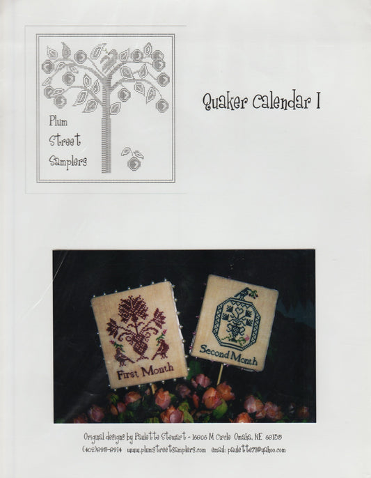 Plum Street Samplers Quaker Calendar I cross stitch pattern