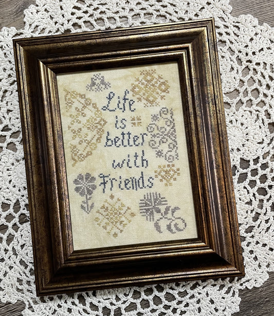 From The Heart Quaker Friends cross stitch pattern