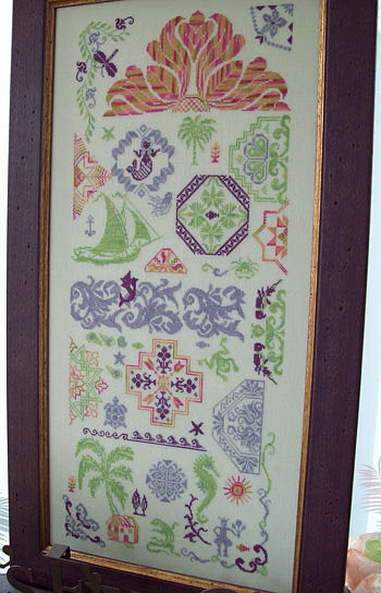 Michelle Ink Quaker Gone Tropic cross stitch pattern