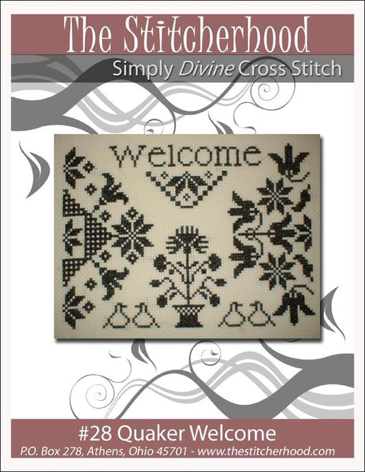 Stitcherhood Quaker Welcome cross stitch pattern