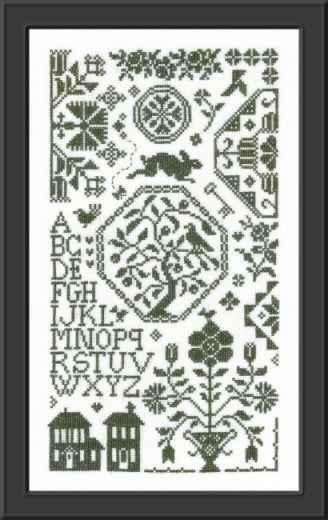 Jardin Prive Quaker du Printemps cross stitch pattern