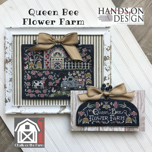 Hands On Design Queen Bee Flower Farm cross stitch pattern