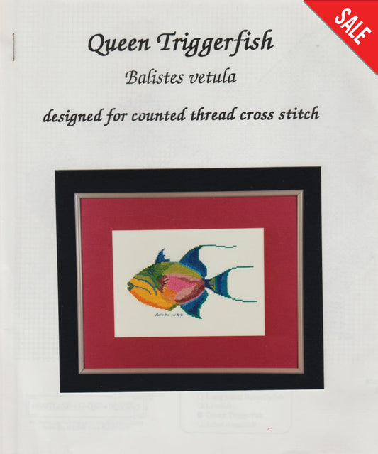 Heartland House Designs Queen Triggerfish cross stitch pattern