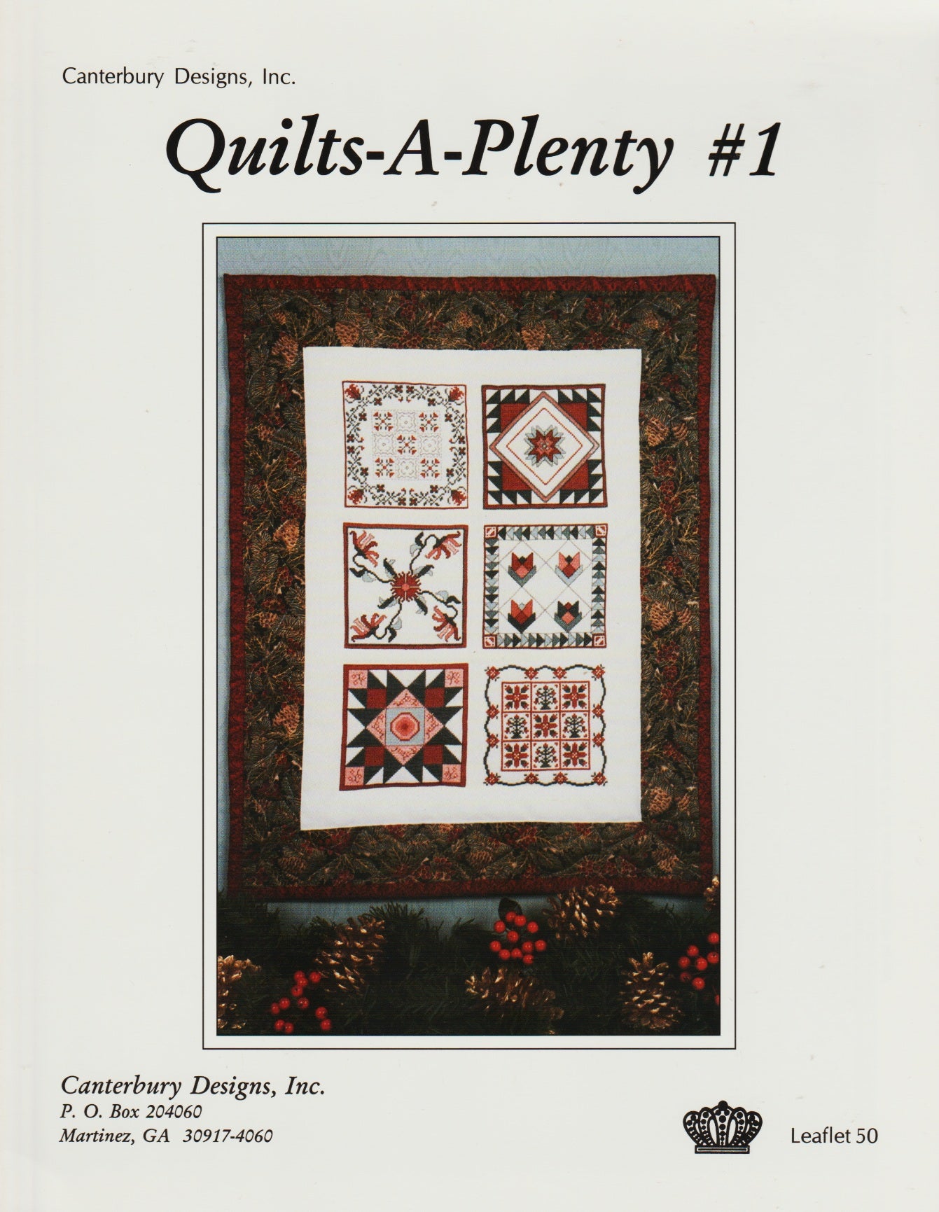 Canterbury Designs Quilt-A-Plenty #1 50 cross stitch pattern