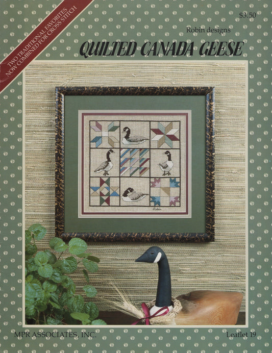 MPR Associates Quilted Canada Geese Leaflet 19 cross stitch pattern