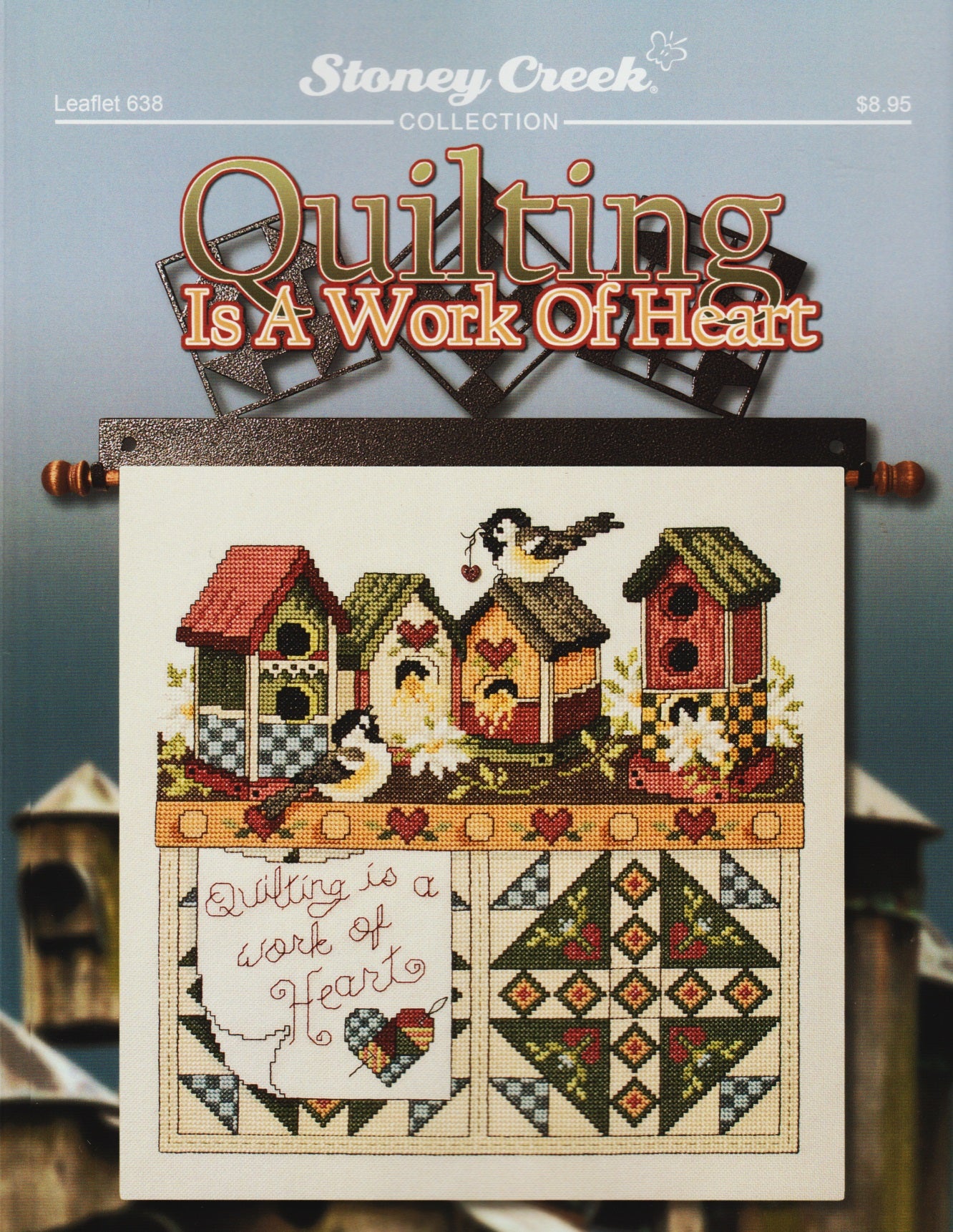 Stoney Creek Quilting Is A Work of Heart LFT638 bird cross stitch pattern