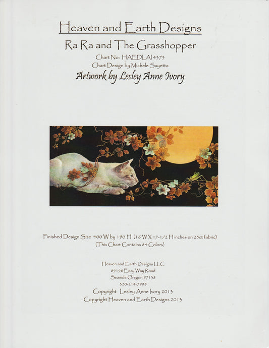 Heaven and Earth Designs Ra Ra and the Grasshopper HAEDLAI4373 cross stitch pattern