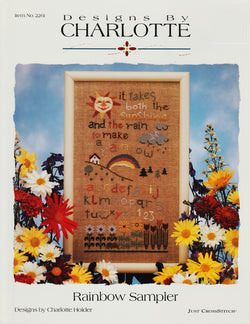 Just CrossStitch Charlotte Holder Rainbow Sampler 2261 cross stitch pattern