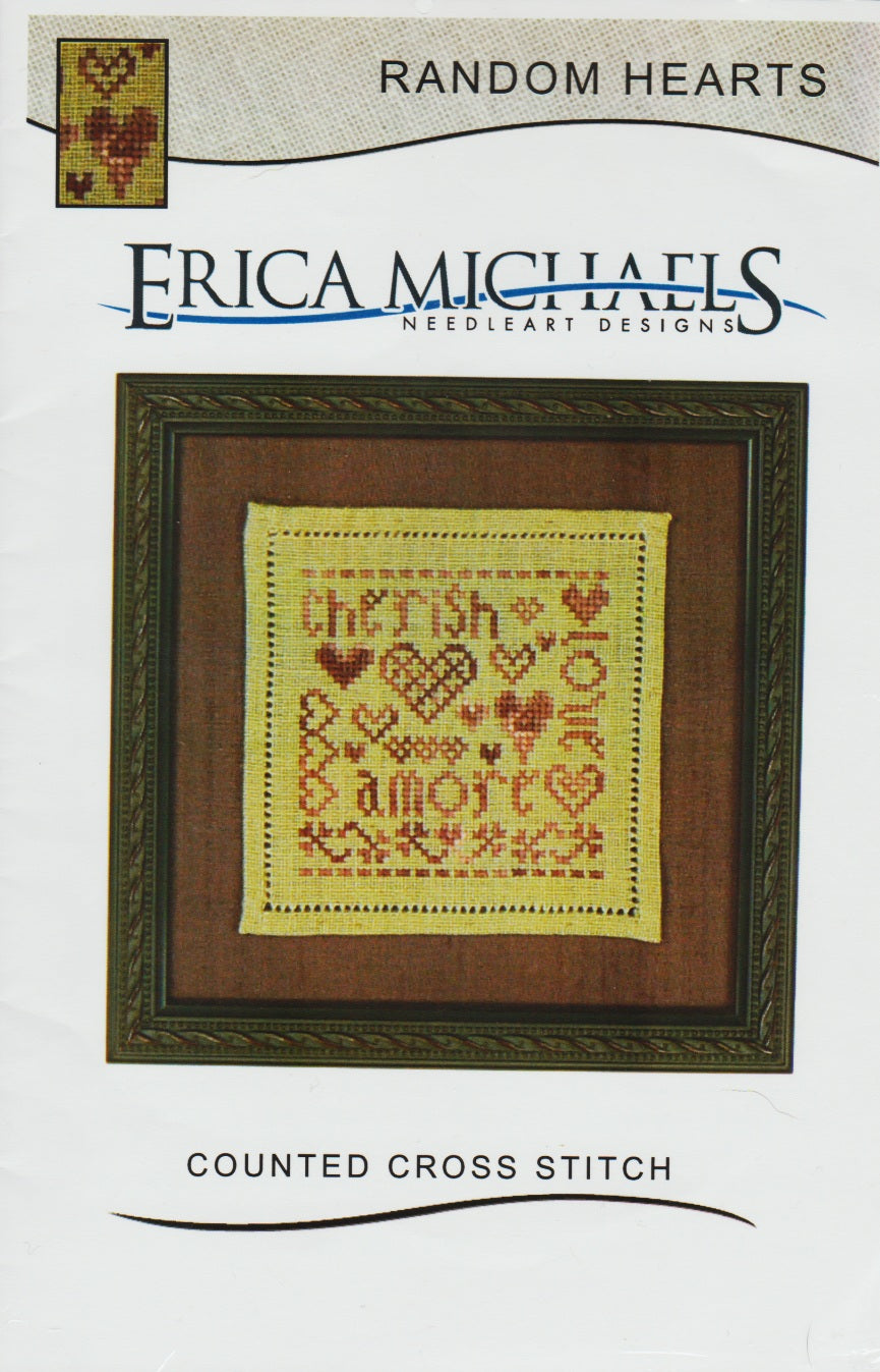 Erica Michaels Random Hearts cross stitch pattern