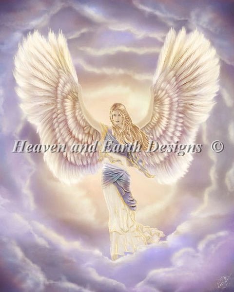 Heaven and Raeth Designs Raziel HAERAET8440 cross stitch angel pattern