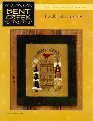 Bent Creek Red Bird Sampler cross stitch pattern