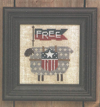 Bent Creek Red White And Ewe patriotic sheep cross stitch pattern