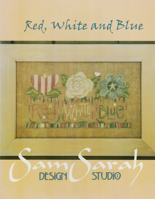Sam Sarah Red, White and Blue patriotic 8948 cross stitch pattern