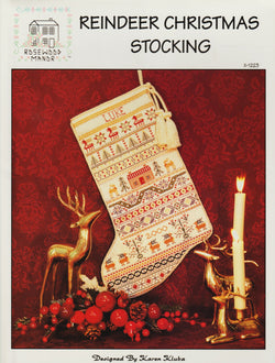 Rosewood Manor Reindeer Christmas Stocking X-1223 cross stitch pattern