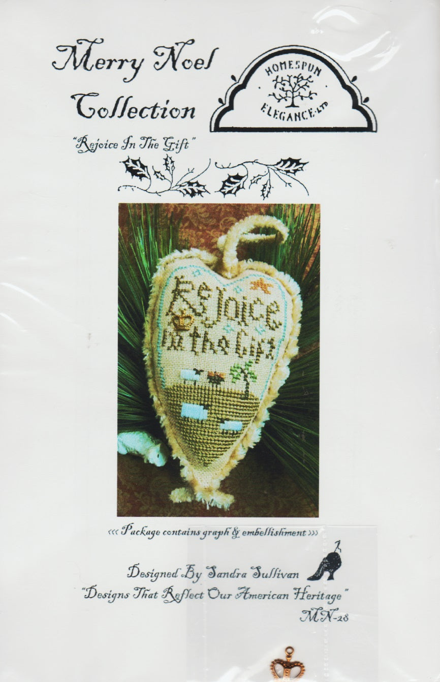 Homespune Elegance Rejoice In The Gift MN-28 cross stitch pattern