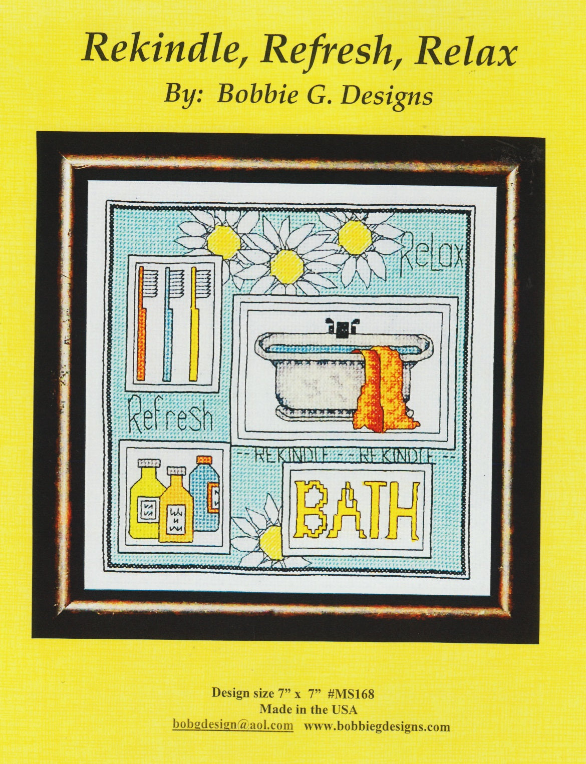 Bobbie G. Rekindle, Refresh, Relax MS168 cross stitch pattern