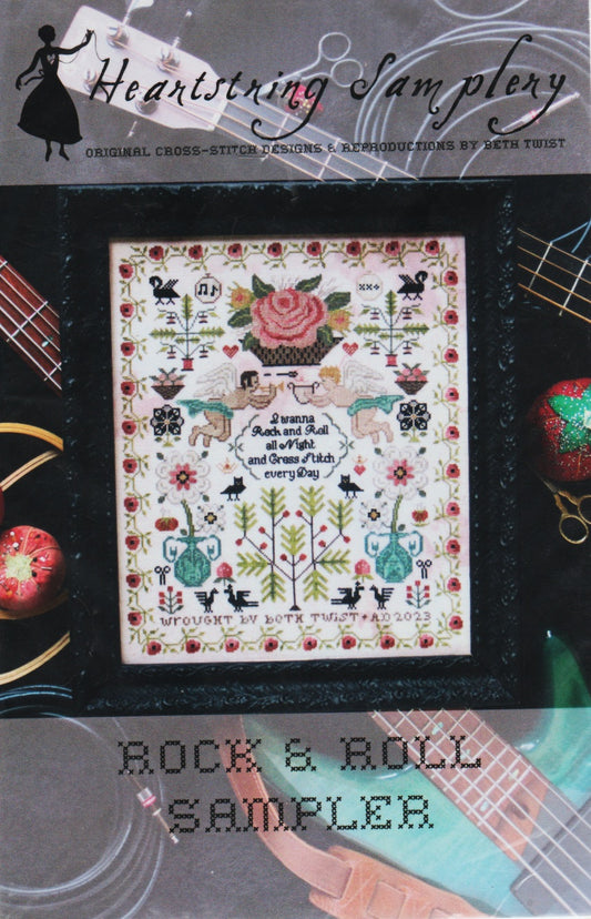 Heartstring Samplery Rock and Roll Sampler cross stitch pattern