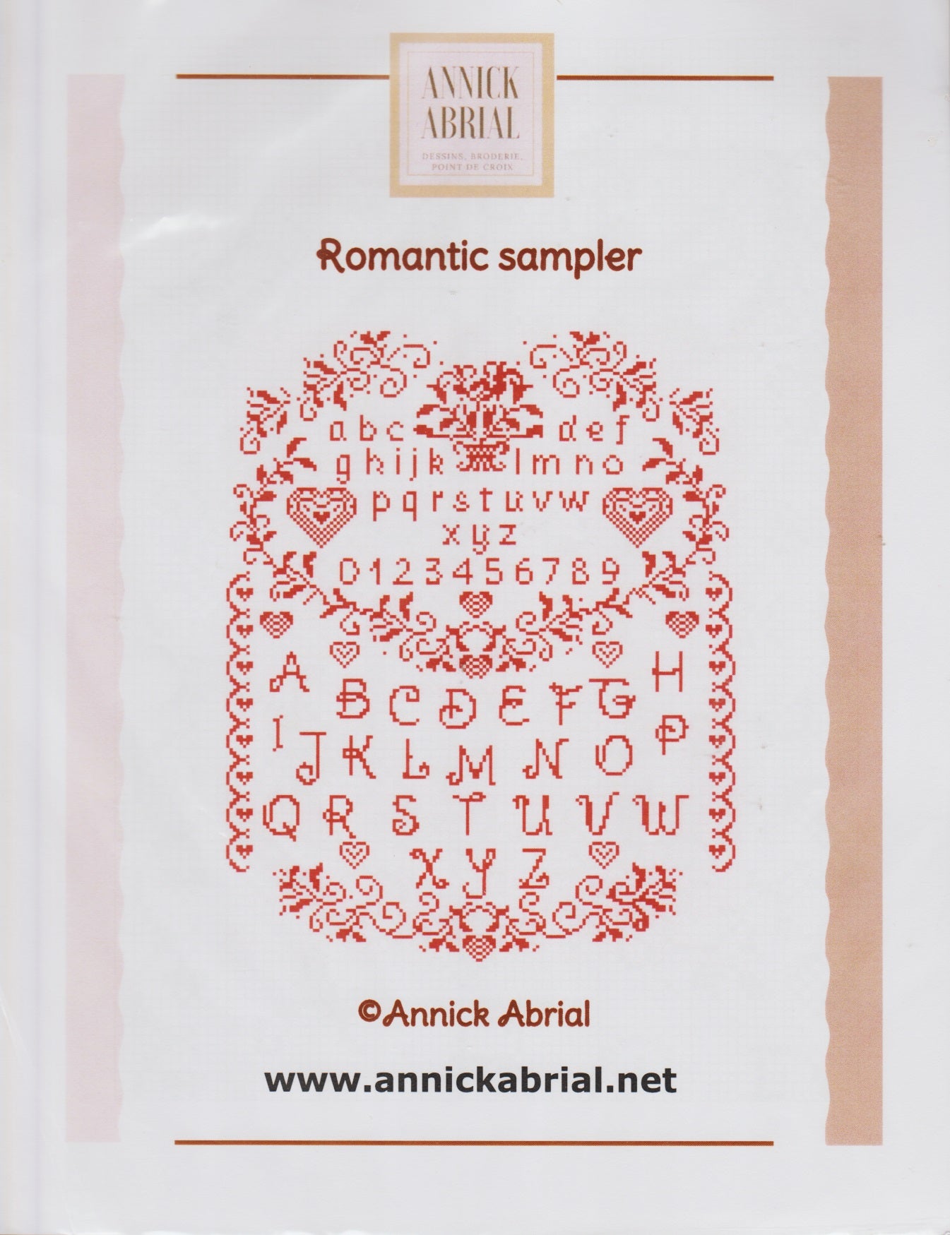 Annick Abrial Romantic Sampler cross stitch pattern