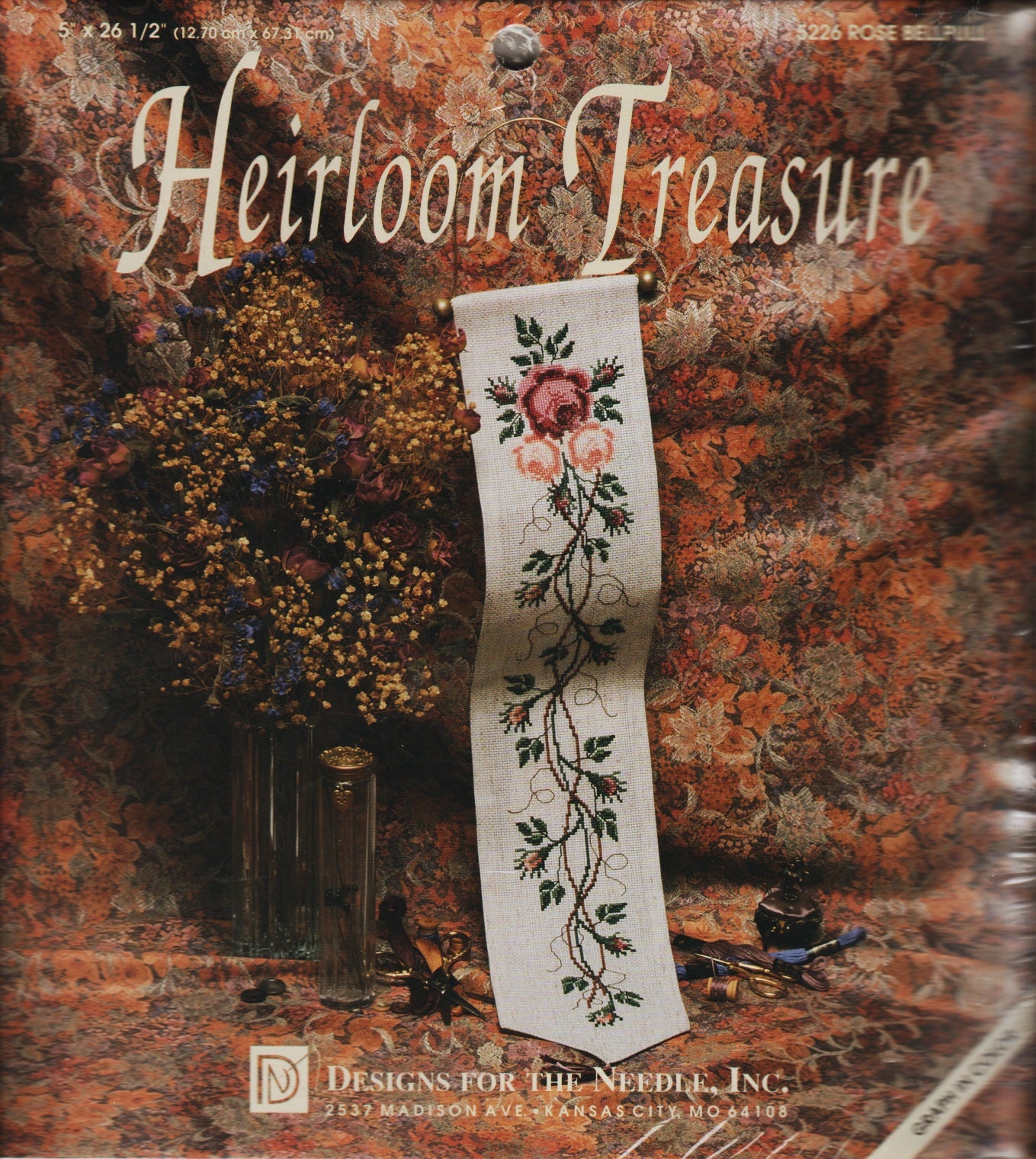 Designs for the Needle Rose Bellpull 5226 cross stitch kit