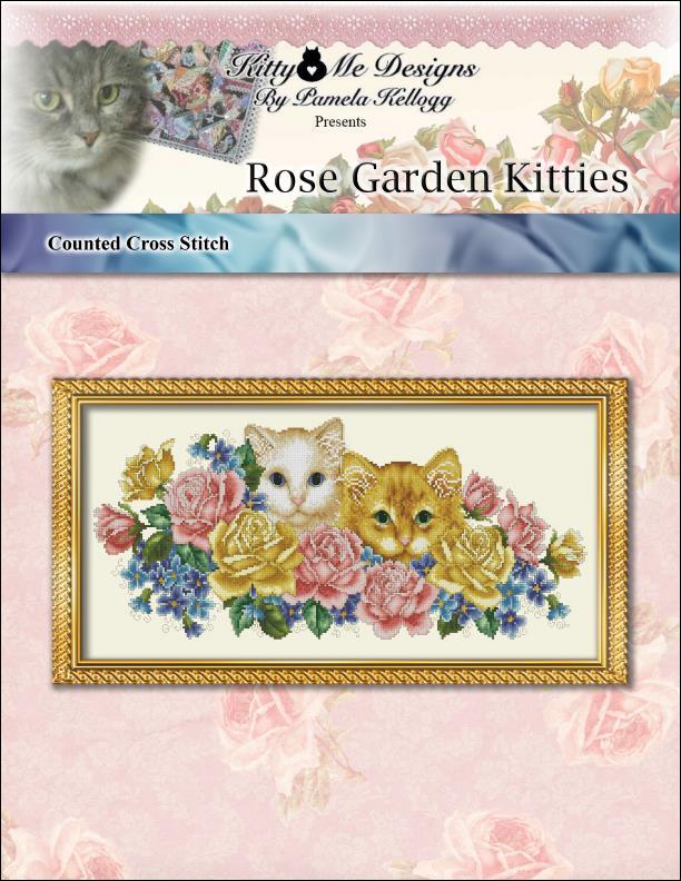 Kitty & Me Rose Garden Kitties cross stitch pattern
