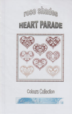 Alessandra Adelaide Heart Parade (Rose Shades) cross stitch pattern