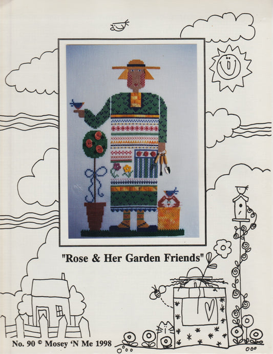 Mosey 'N Me Rose & Her Garden Friends 90 cross stitch pattern