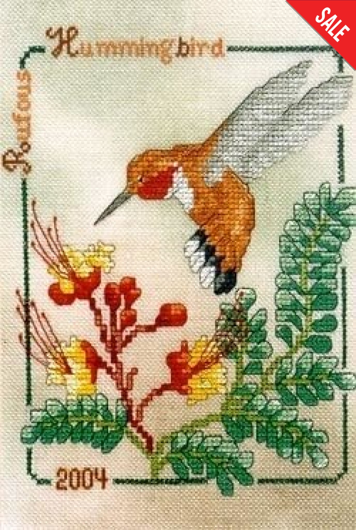 Crossed Wing Collection Rufous Hummingbird 2004 cross stitch pattern