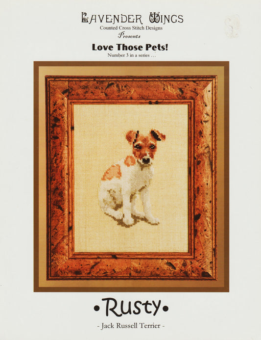 Lavender Wings Rusty cross stitch pattern